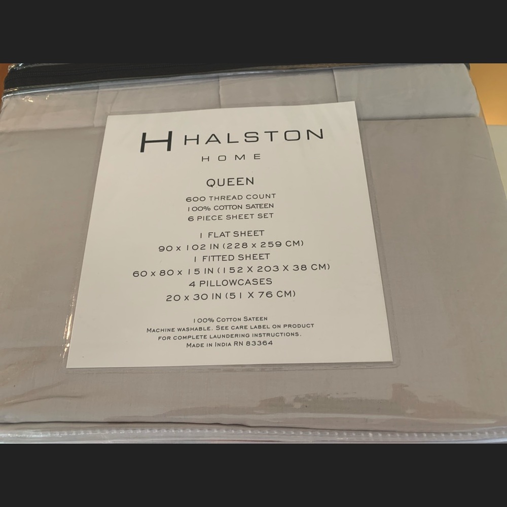 Halston 600 ct Queen Sheet Set, NEW, FREE SHIPPING